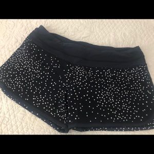 Lululemon Navy and white polka dot shorts